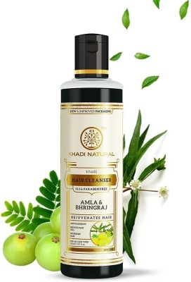 KHADI NATURAL Herbal Amla & Bhringraj Hair Cleanser|SLS & Paraben Free|Ayurveda(210 ml)