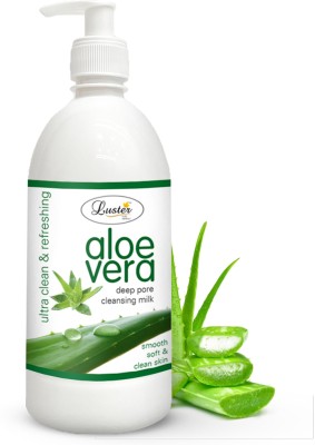 Luster Aloe Vera Cleansing Milk, Deep Clean & Moisturizing Skin, All Skin Types Face Wash(500 ml)