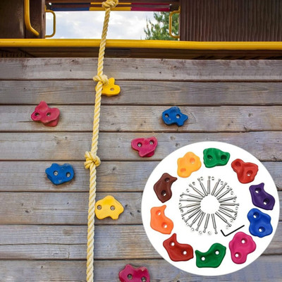 Charming treasures Multisize Rock Climbing Holds Play (Set of 10) for Kids & Adult Climbing Hold