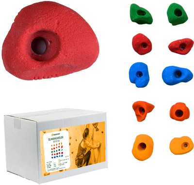 Rocksport Multi-Size Climbing Holds Set of 10 , Wall Climb Holds for Indoor and Outdoor Climbing Hold