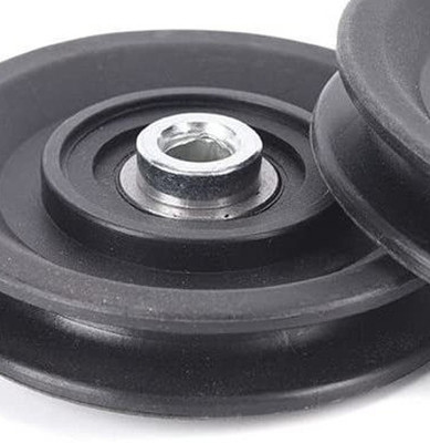LCARNO BUSH BEARING PULLEY 4 INCH SIZE (4 PCS PACK) Climbing Pulley(Black)
