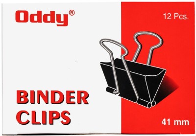 Oddy Clip Series Medium Metal Binder Clip(Set of 36, Black)