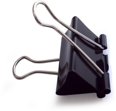 Fobzzy Clips for Paper & Other (25 mm.) Steel Binder Clips(Set of 12, Black)