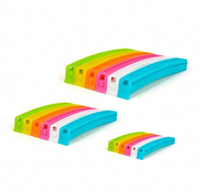 Snehmurti 18 Pcs - 3 Different Size Plastic Food Snack Bag Pouch Clip Sealer Large,Medium,Small Plastic Snack Seal Sealing Bag Clips Vacuum Sealer PLASTIC food clip(Set of 18, Multicolor)