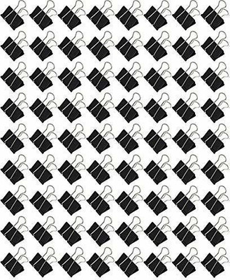 JMBW INTERNATIONAL 51 250 Metal Binder Clips(Set of 72, Black)
