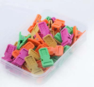 MH Enterprise Heavy Duty (Set of 3 Multi 30 Pcs) Non Slip Multi Purpose Plastic Clothes Hanger Plastic Cloth Clips(Multicolor Pack of 32)