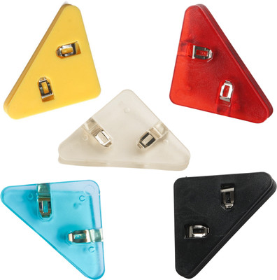 GUJISH Value Series Standard High Quality ABS Plastic Paper Clip(Set of 5, Multicolor)