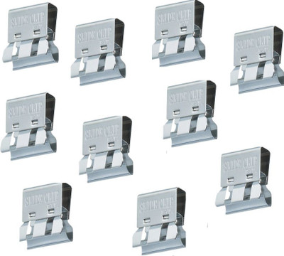 TOHKIN Metal Slide Clips – Document Clips, Hold up to 30 Sheets, Compact Small Stainless steel Paper Clip(Set of 10, Silver)