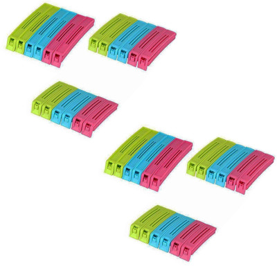 Gift Corner Clasic Medium Plastic food packet clips(Set of 36, Multicolor)