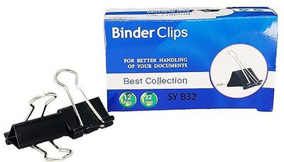 Evolife SY-B32 SY-B32 Stainless Steel Binder Clip(Set of 20, SY-B32)