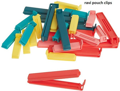 mrquee Pouch Clip Small, Medium & Large Plastic Airtight Food Bag Clips(Set of 18, Multicolor)