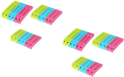 DeoDap Best Quality Medium Plastic Plastic Bag Clip(Set of 36, Multicolor)