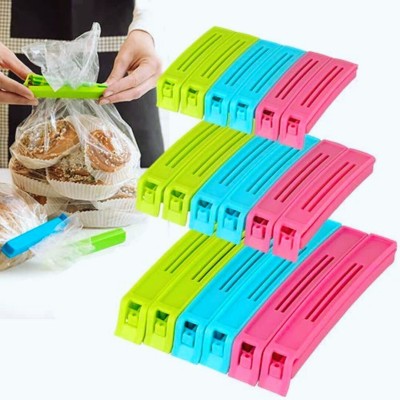 AnjaniputrA FC_004 Large::Medium::Small Plastic Food Bag Sealing AirTight Clips(Set of 36, Multicolor)