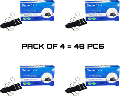 evohome SYB32 Medium Stainless Steel Binder Clip(Set of 48, SY-B32)