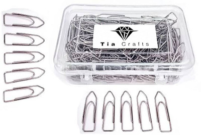 Tia Crafts U Clips Regular Metal Paper Clips(Set of 200, Metalic)