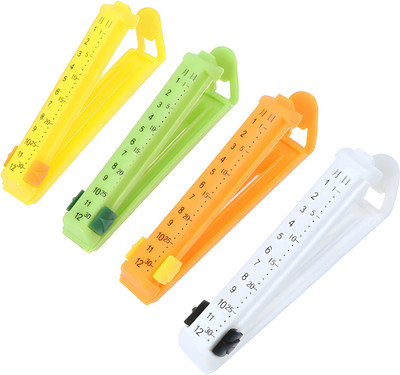 DeoDap 4 Pc Food Sealing Clip used for sealing of packed food stuffs Medium Plastic Food sealing Clip(Set of 4, Multicolor)