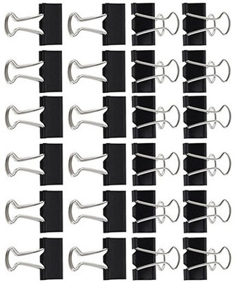 Red Champion Binder Clip, Paper Clamps, Office Clips, Paper Binder Clips 25mm Steel Paper Clips(Set of 24, Black)