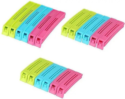 SJK FOOD CLIP 1*2.15 Mix Sizes Plastic Multipurpose Food Snack Plastic Bag Clip SealerClip(Set of 36, Multicolor)