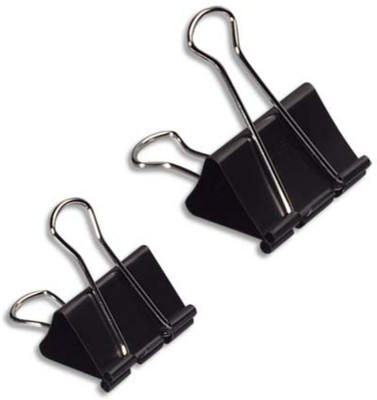 BanteyBanatey 12Pcs 19mm Metal Binder Clip(Set of 12, Black)