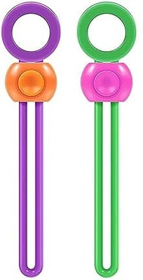 Purple Dust Bag Clips for Food Storage 12 cm Silicone Food Storage(Set of 2, Multicolor)