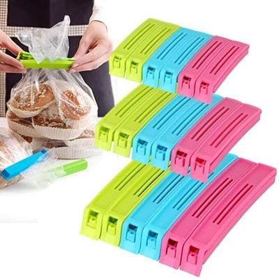 Aloke Pack Of 18 Medium Polypropylene Bag Sealing Clips(Set of 18, Multicolor)