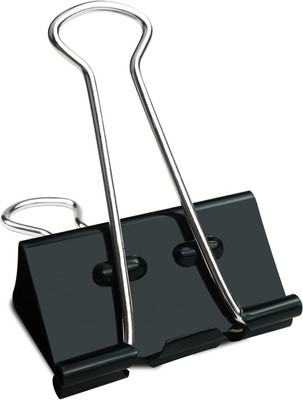 Mavaa Binder Clips 51MM Plastic Coated Steel Extra Large Paper Clamps for Office, School & Home(Set of 48, Black)