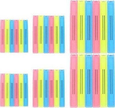 SJK FOOD CLIP 36*1.33 Mix Sizes Plastic Multipurpose Food Snack Plastic Bag Clip SealerClip(Set of 36, Multicolor)
