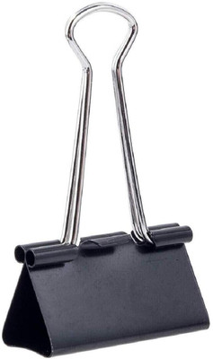 NSSP Binder Clips 41 MM Steel Binder Clips(Set of 24, Black)