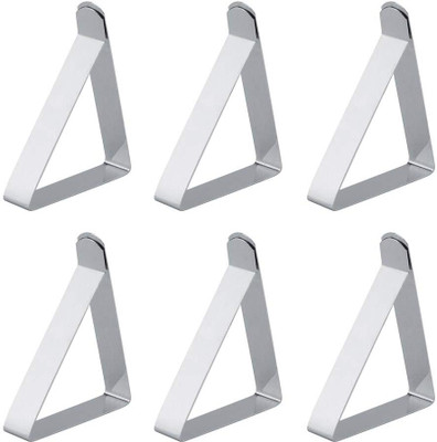 Maxxlite Clips for Table Cover Clamps Party Supplies 4.2x8x1.5cm Stainless Steel Dining Tablecloth Clips for Outdoor Indoor Table Cover Clamps Party Supplies(Set of 6, Silver)