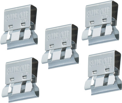 TOHKIN SC-L6S-N Paper Slide Clips SMALL Stainless steel Pack Of 5 for 30 Sheets(Set of 5, Silver)
