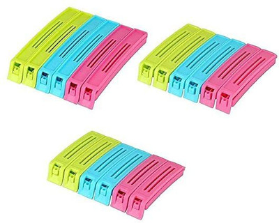 ARTH Sealing Pouch Clips small,medium,large Plastic Food clips for sealing bag(Set of 18, Blue, Pink, Green)