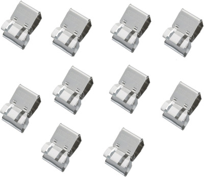TOHKIN SC-LL6S-N Slide Clips LARGE Stainless steel PAPER SLIDE CLIP(Set of 10, Silver)