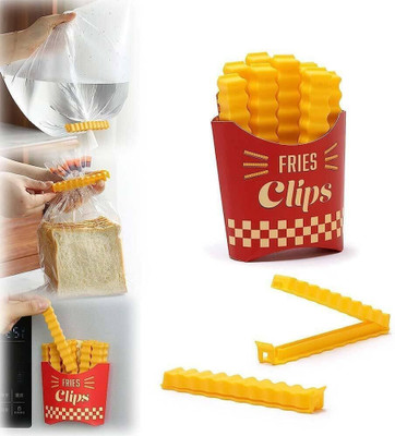 SMB ENTERPRISES French fries 9.7 plastic clip(Set of 10, Yellow)