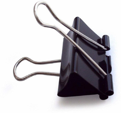 Rudra Best Medium Iron Paper Clip(Set of 24, Black)