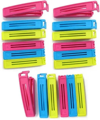 SJK FOOD CLIP 1*2.11 Mix Sizes Plastic Multipurpose Food Snack Plastic Bag Clip SealerClip(Set of 36, Multicolor)