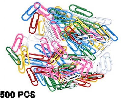 Red Champion 500 Pieces Office Supply & Stationery Paper U Clips Colorful Metal Binder Gem pinsU PinsFile Clips for Office, Home, Schools Steel Paper Clip Pins School Binding Supplies Memo Bookmark Clip Paper Clips Gem pins(Set of 500, Multicolor)