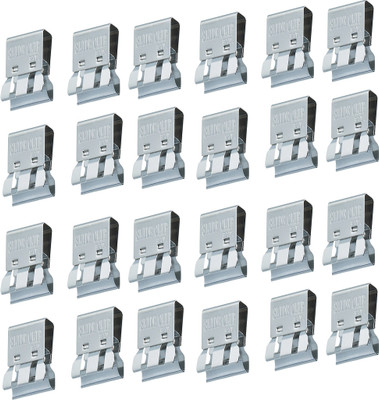 TOHKIN SC-L6S-N Paper Slide Clips SMALL Stainless steel Pack Of 24 for 30 Sheets(Set of 24, Silver)