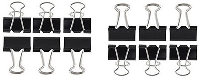 Red Champion Binder Clip, Paper Clamps, Office Clips, Paper Binder Clips 51mm Steel Paper Binder Clips(Set of 12, Black)