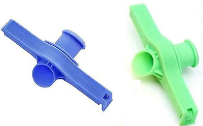 Purple Dust bag clip 12 cm Plastic Nozzle(Set of 2, Multicolor)
