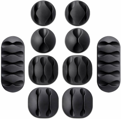 Craft Bunny 5 Compartments Plastic Cable Clips(Black)