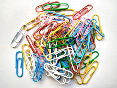 KRASHTIC Plastic Coated Steel Wire Multicolor U Shap Paper Clip For Paper Holds Size 30mm Size 30mm Steel U Clip(Set of 100, Multicolor)