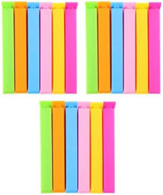 Insidious Extreme Series 6 Small, 6 Medium, 6 Large Food Grade Plastic Pouch/bag/packet Sealing Clips(Set of 18, Multicolor)