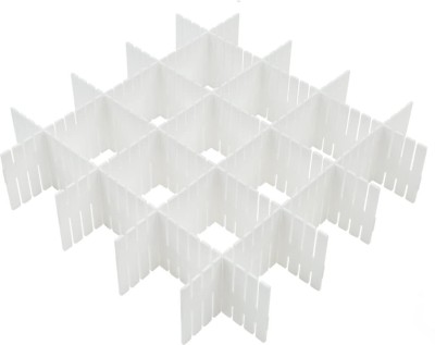 SPIRITUAL HOUSE Adjustable Stretchable Partition/Plastic Strips Separators pack of 6 Drawer Divider(Plastic)