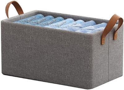 NISHIV 1 Pcs Fabric Storage Cubes Organizer with Handles Foldable Baskets Organizing Closet Divider(Fabric)