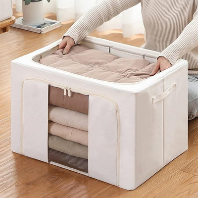 INFINITE HOME Capacity Storage Storage Zipper-Type Storage Wardrobe Removable and Washable Drawer Divider(Fabric)