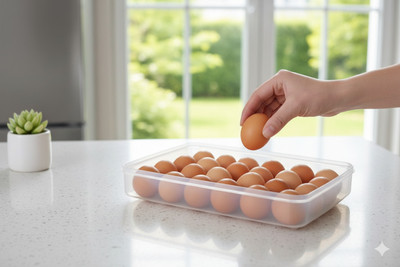 MAXTID 24 Grid Plastic Egg Containers For Fridge Kitchen Plastic Kitchen Trolley(DIY(Do-It-Yourself))