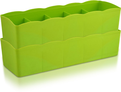KUBER INDUSTRIES Plastic 5 Grid Undergarment Stationery Organizer Drawer Divider(Plastic)