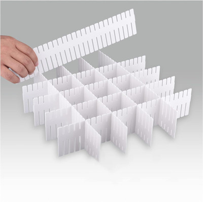 Casita Home Arts Adjustable 8 Strips Drawer Divider Set Drawer Divider(Plastic)