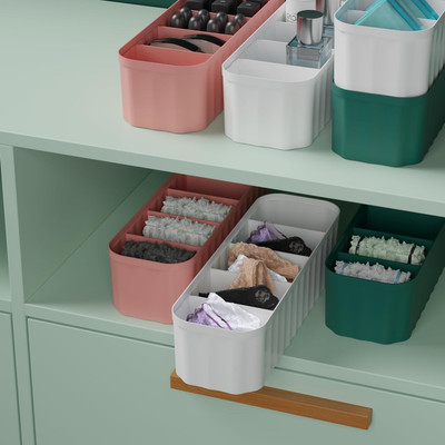 Dreamy Delights 4 PC Multipurpose Plastic 5 Grid Socks Rack Storage Organizer Holder Drawer Divider(Plastic)