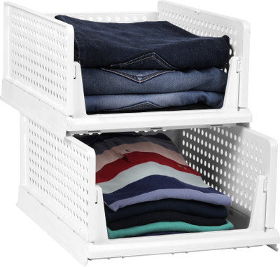 ELIGHTWAY MART 2 Compartments Drawer Type Drawer Divider(Plastic)